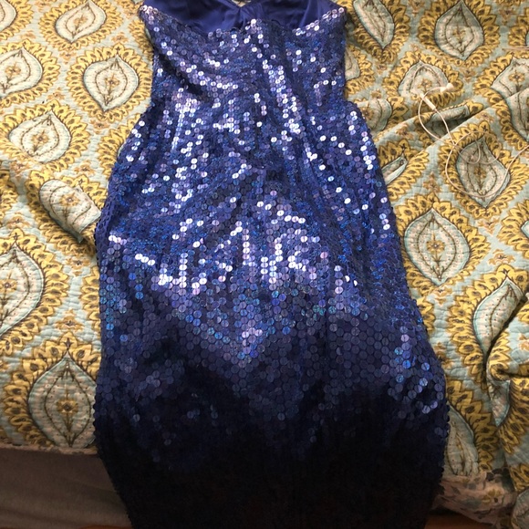 Sequence blue dress - Picture 2 of 3